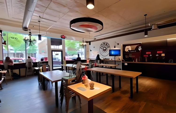 Interior view of Zombie Coffee and Donuts